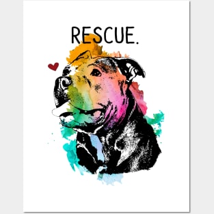 Pitbull Rescue Posters and Art